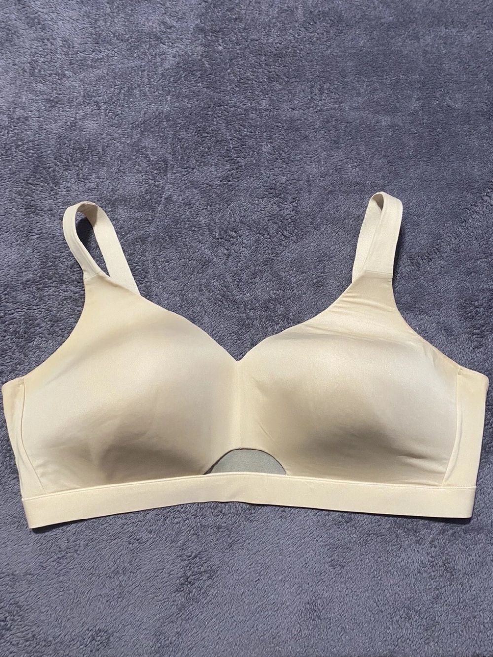 Cacique Lightly Lined Full Coverage No Wire Bra Sz 42F  Nude Beige EUC